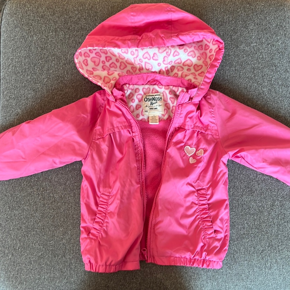 Fleece line toddler raincoat